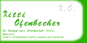 kitti ofenbecher business card